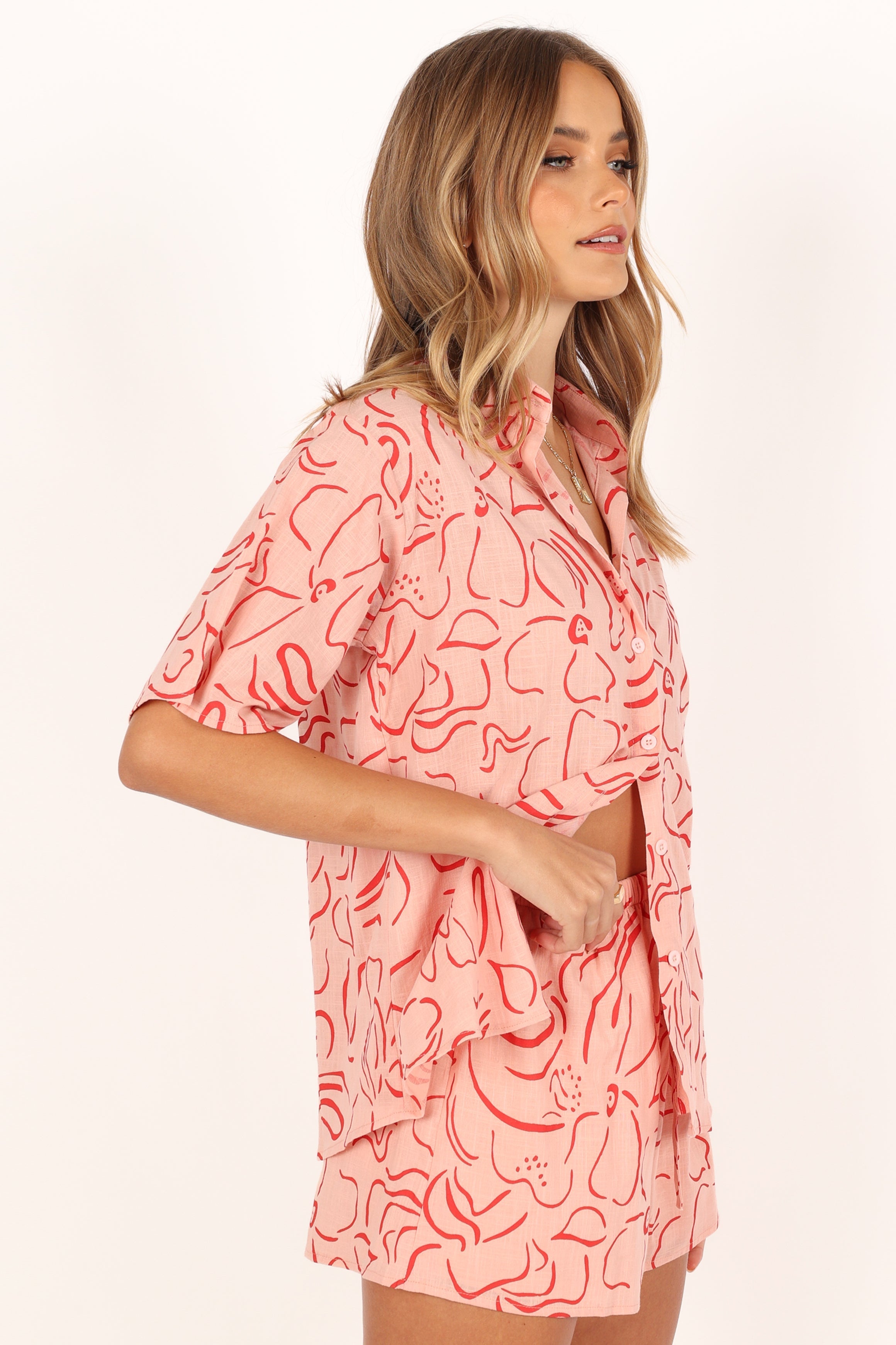 Petal and Pup USA SETS Flower Power Short Set - Pink