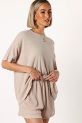 Petal and Pup USA SETS Granger Knit Short Set - Tan