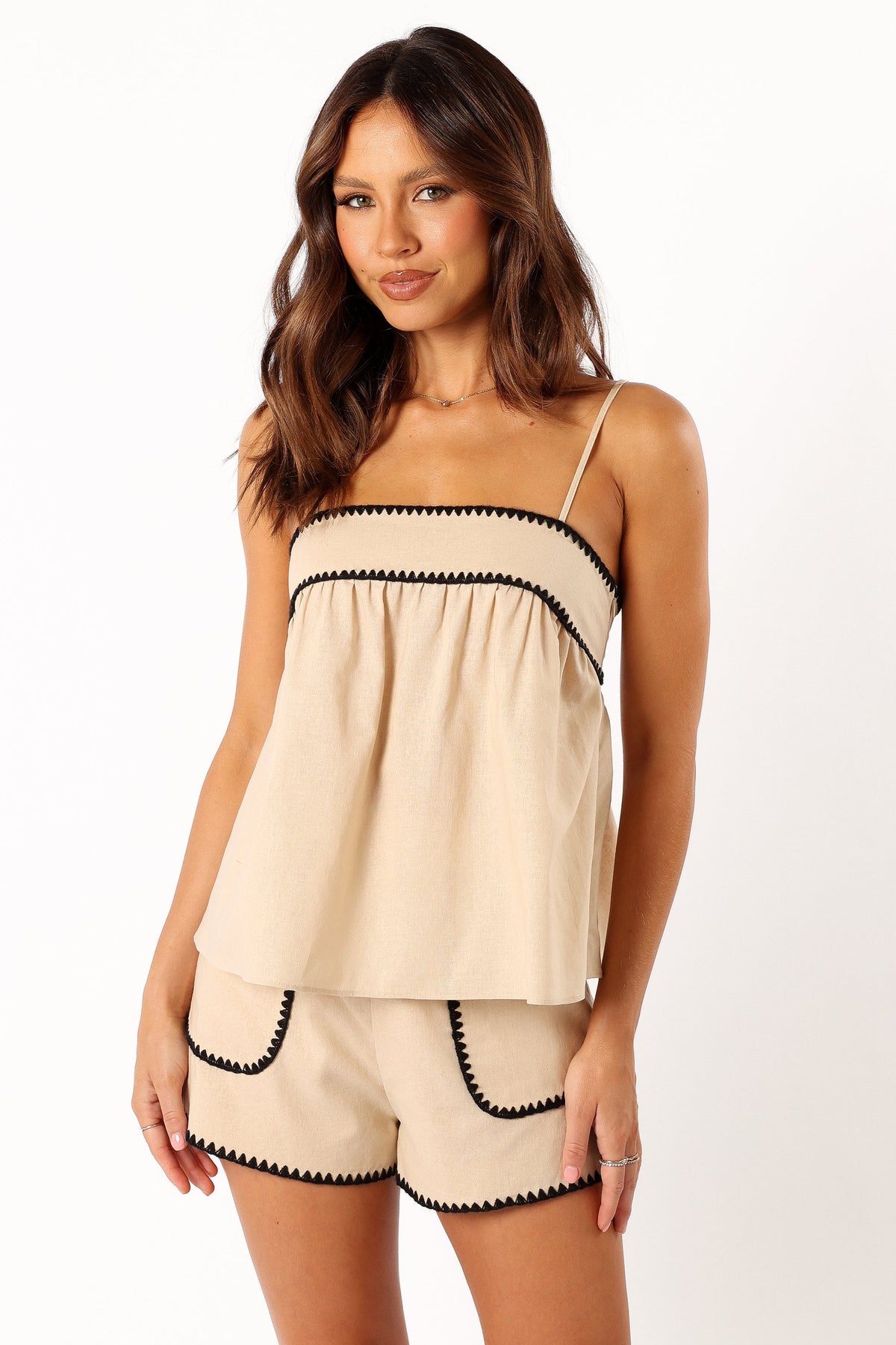 Petal and Pup USA SETS Lila Short Set - Cream Black