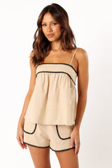 Petal and Pup USA SETS Lila Short Set - Cream Black