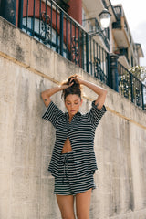 Petal and Pup USA SETS Linnea Short Set - Black White