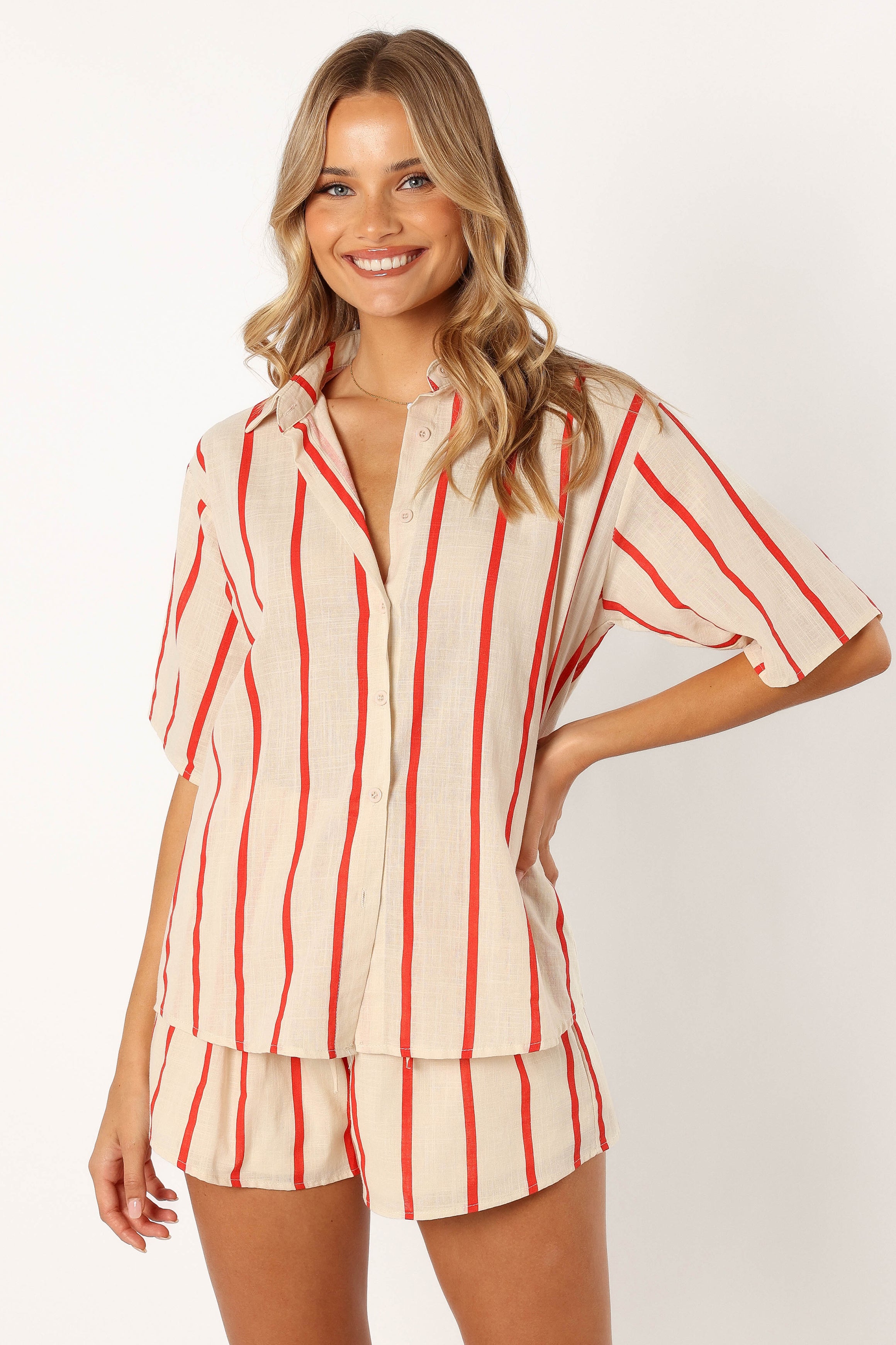 Petal and Pup USA SETS Myles Short Set - Red Stripe