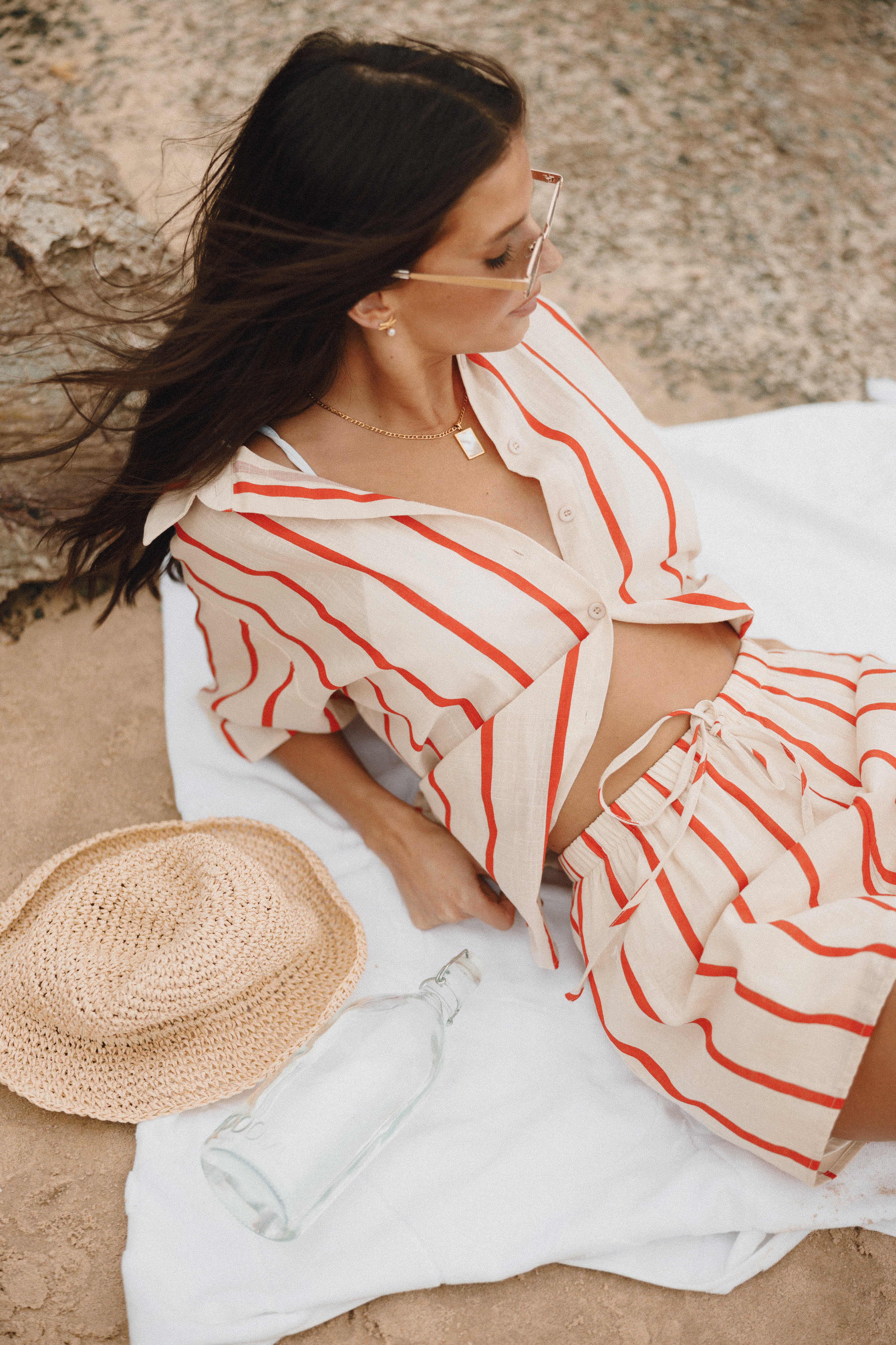 Petal and Pup USA SETS Myles Short Set - Red Stripe