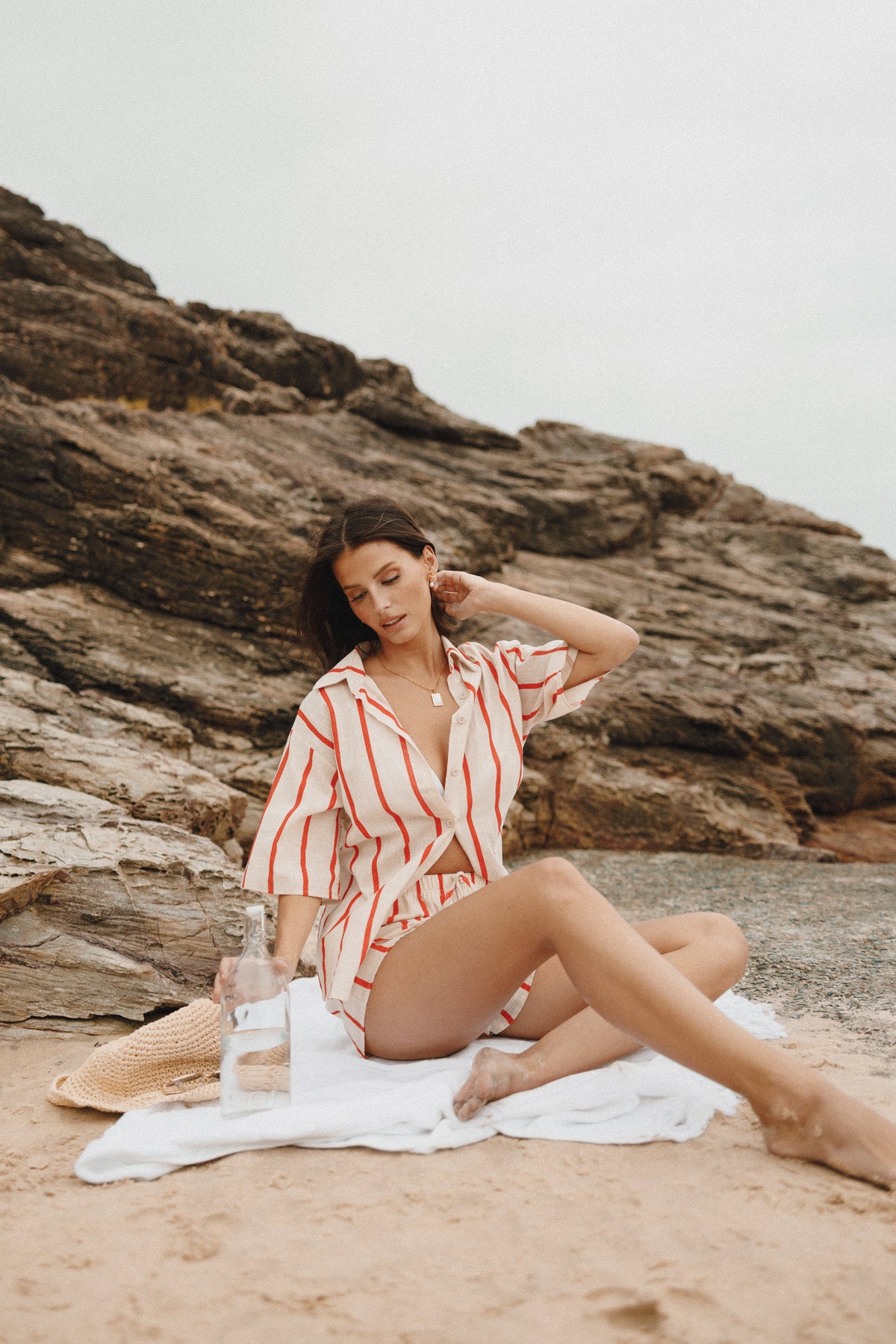 Petal and Pup USA SETS Myles Short Set - Red Stripe