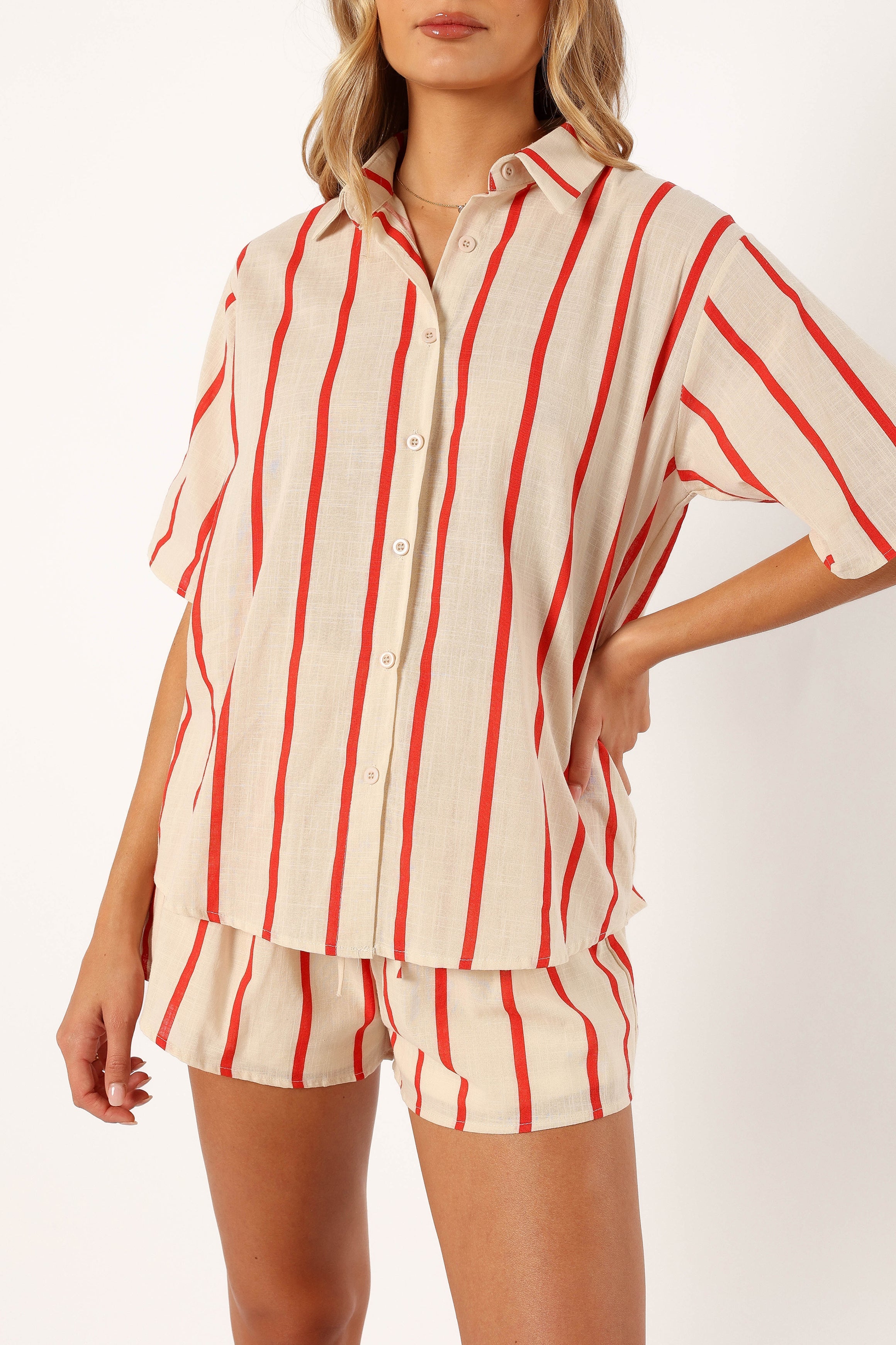 Petal and Pup USA SETS Myles Short Set - Red Stripe