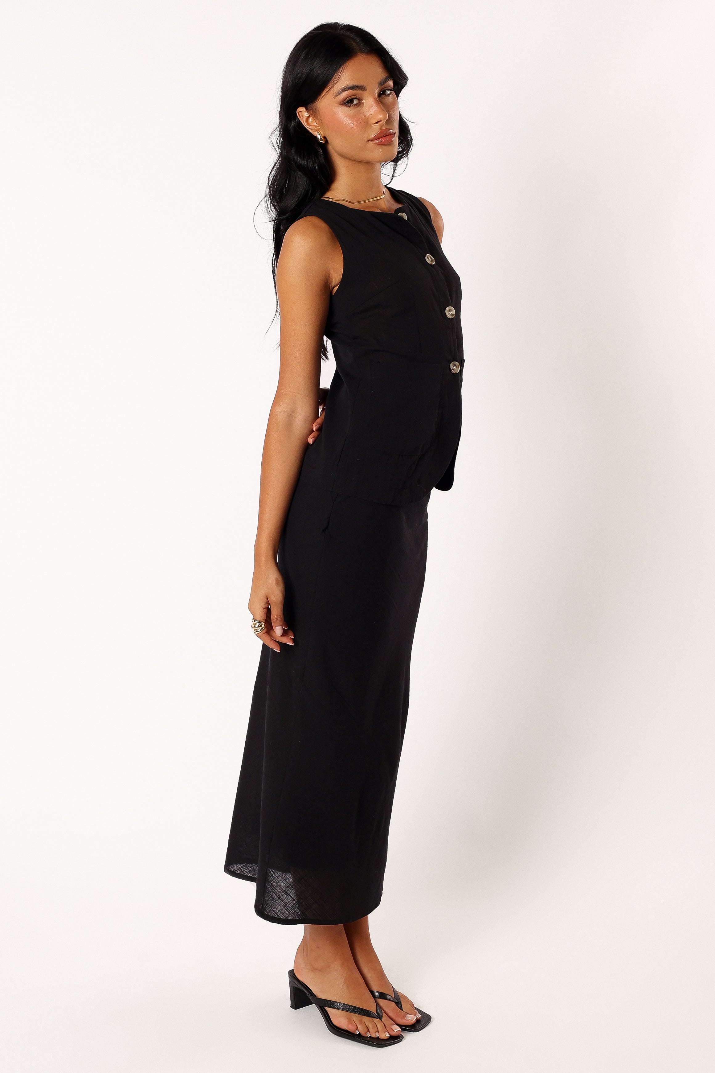 Petal and Pup USA SETS Peter Two Piece Linen Set - Black