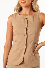 Petal and Pup USA SETS Peter Two Piece Linen Set - Tan