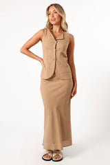 Petal and Pup USA SETS Peter Two Piece Linen Set - Tan