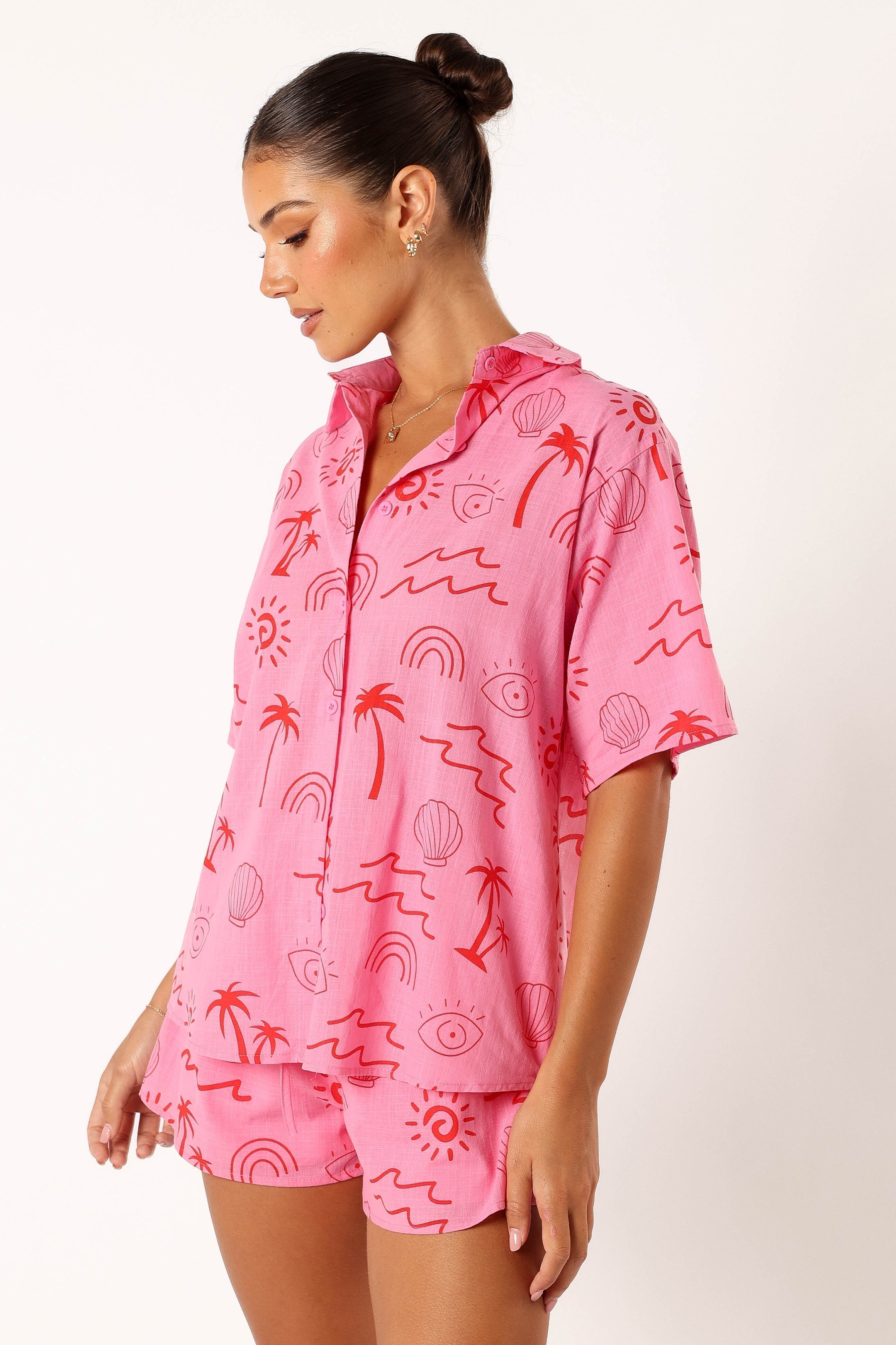 Petal and Pup USA SETS Tally Short Set - Pink Red