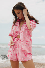 Petal and Pup USA SETS Tally Short Set - Pink Red