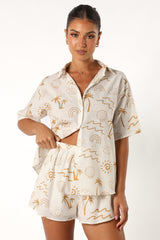 Petal and Pup USA SETS Tally Short Set - White Beige