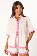 Petal and Pup USA SETS Wilson Short Set - White Pink