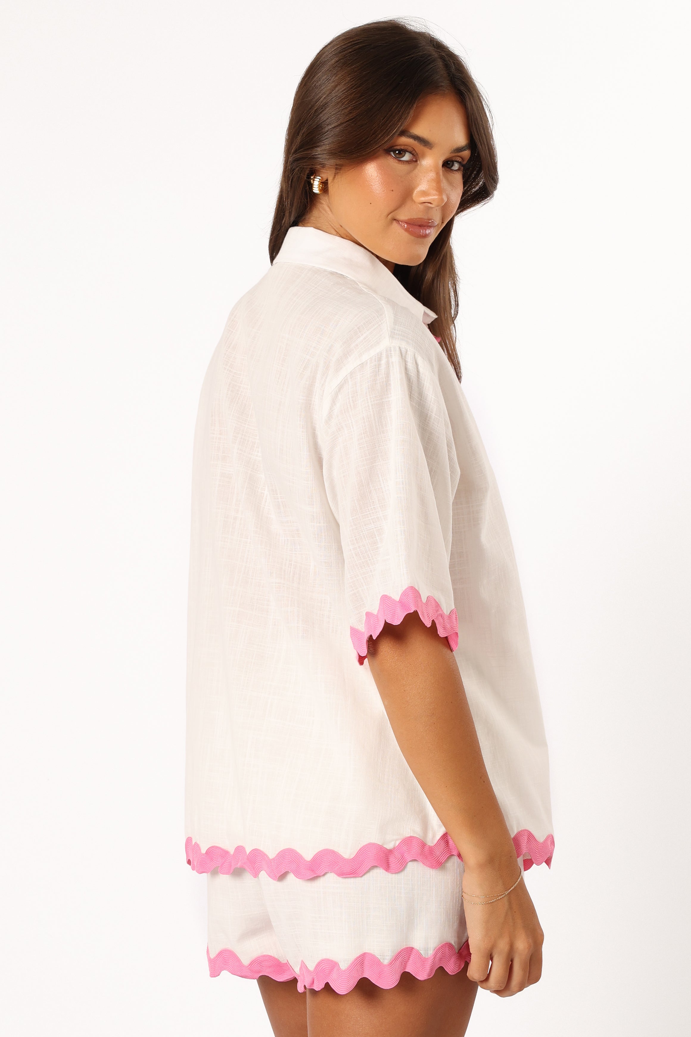 Petal and Pup USA SETS Wilson Short Set - White Pink