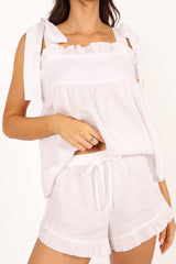 Petal and Pup USA SWIM & INTIMATES Libby Linen Frill Set - Ivory