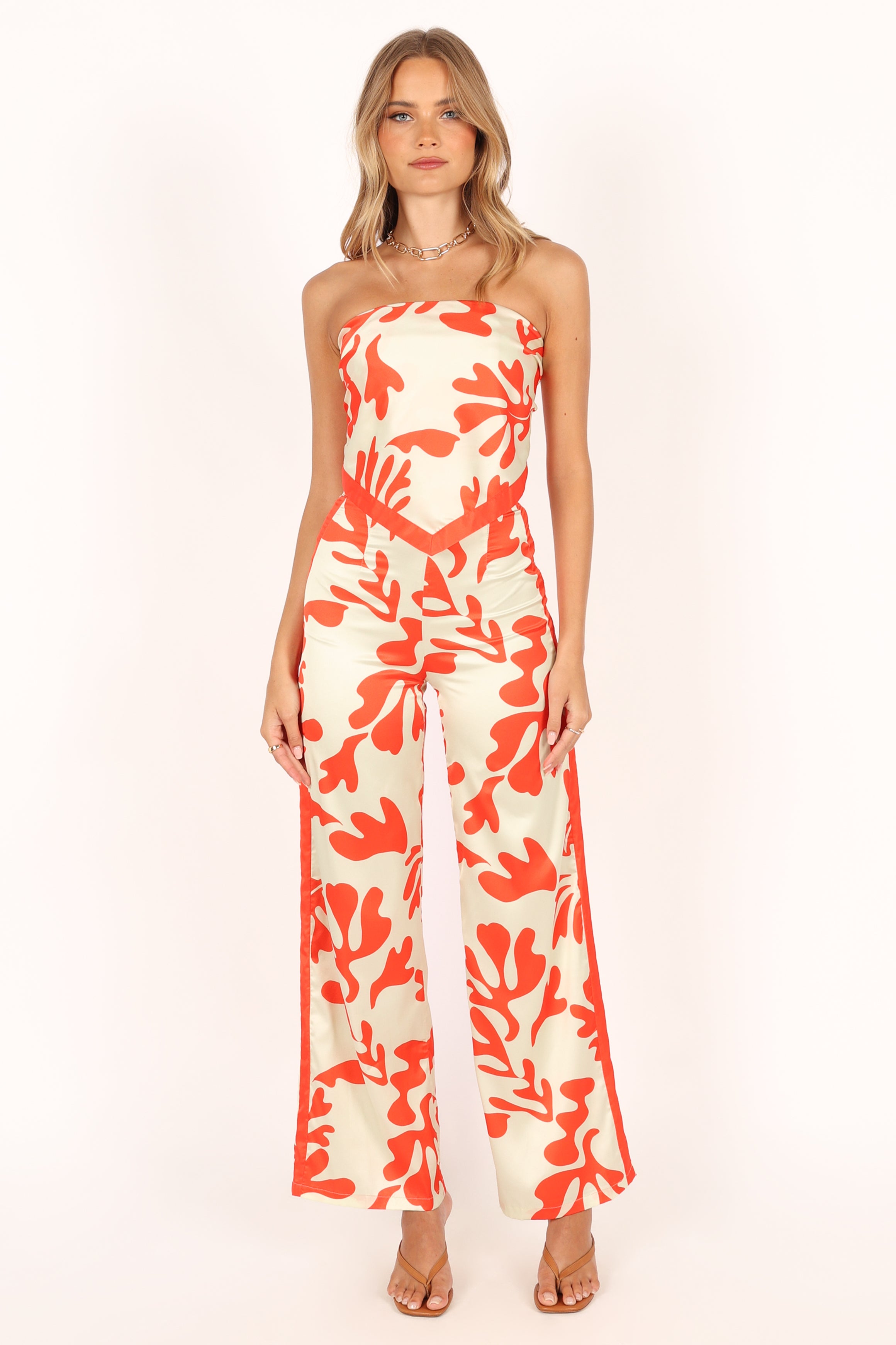 Petal and Pup USA TOPS Akeli Scarf Top - Orange Botanica