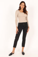 Petal and Pup USA TOPS Aleena Knit Top - Oatmeal
