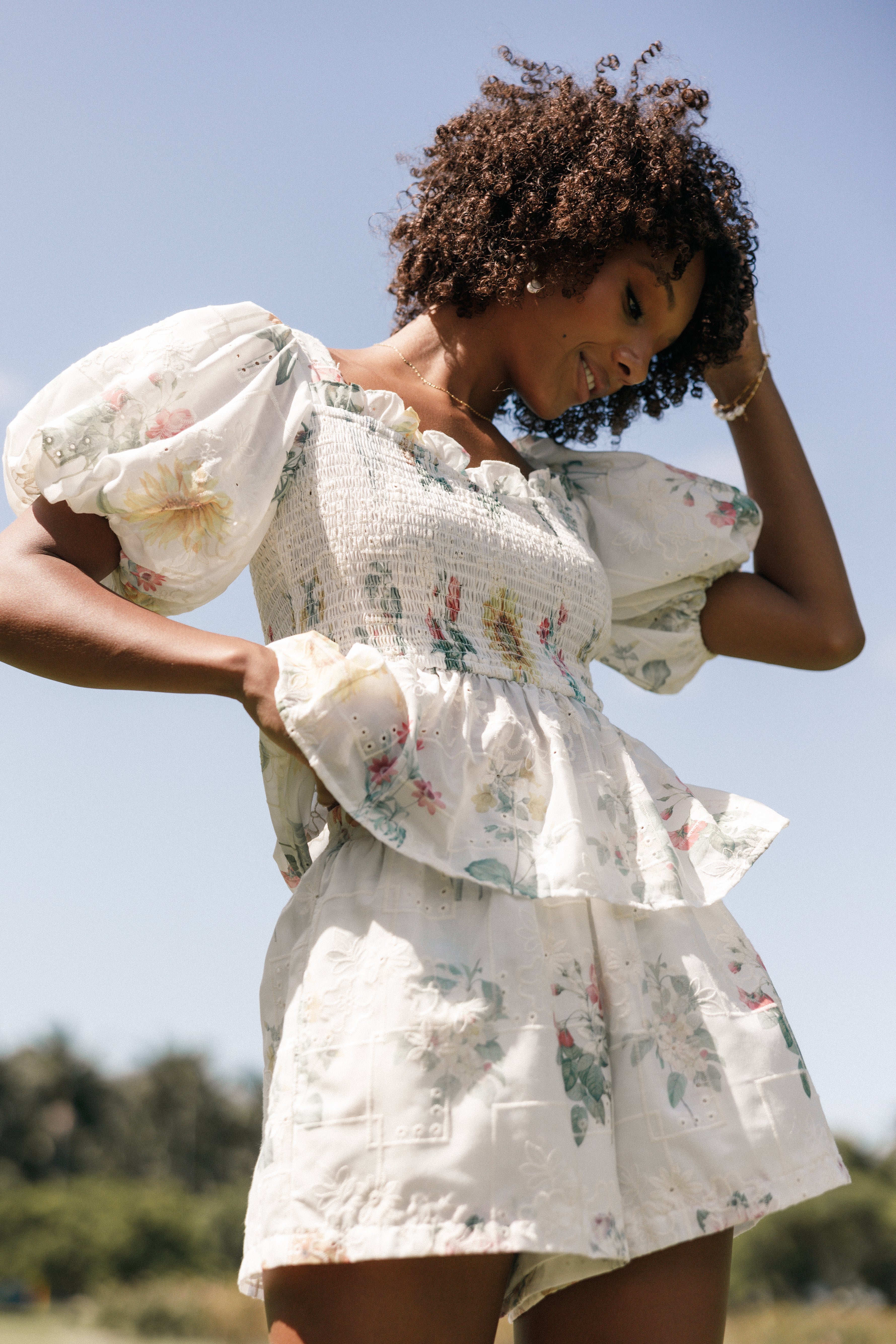 Petal and Pup USA TOPS Amalie Top - White Floral