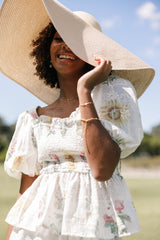 Petal and Pup USA TOPS Amalie Top - White Floral