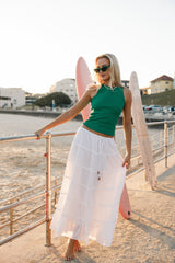 Petal and Pup USA TOPS Ari Ribbed Tank Top - Green