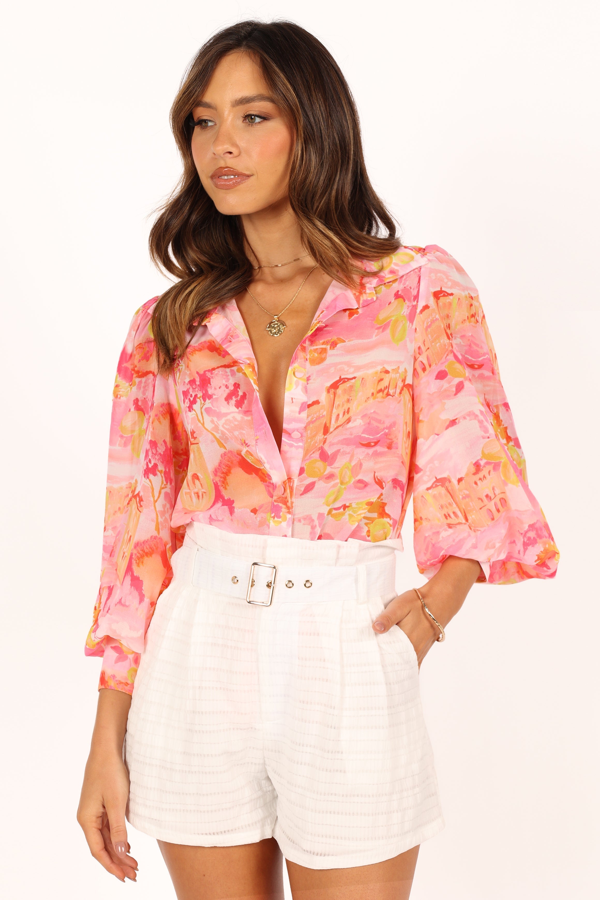 Petal and Pup USA TOPS Arianna Shirt - Pink