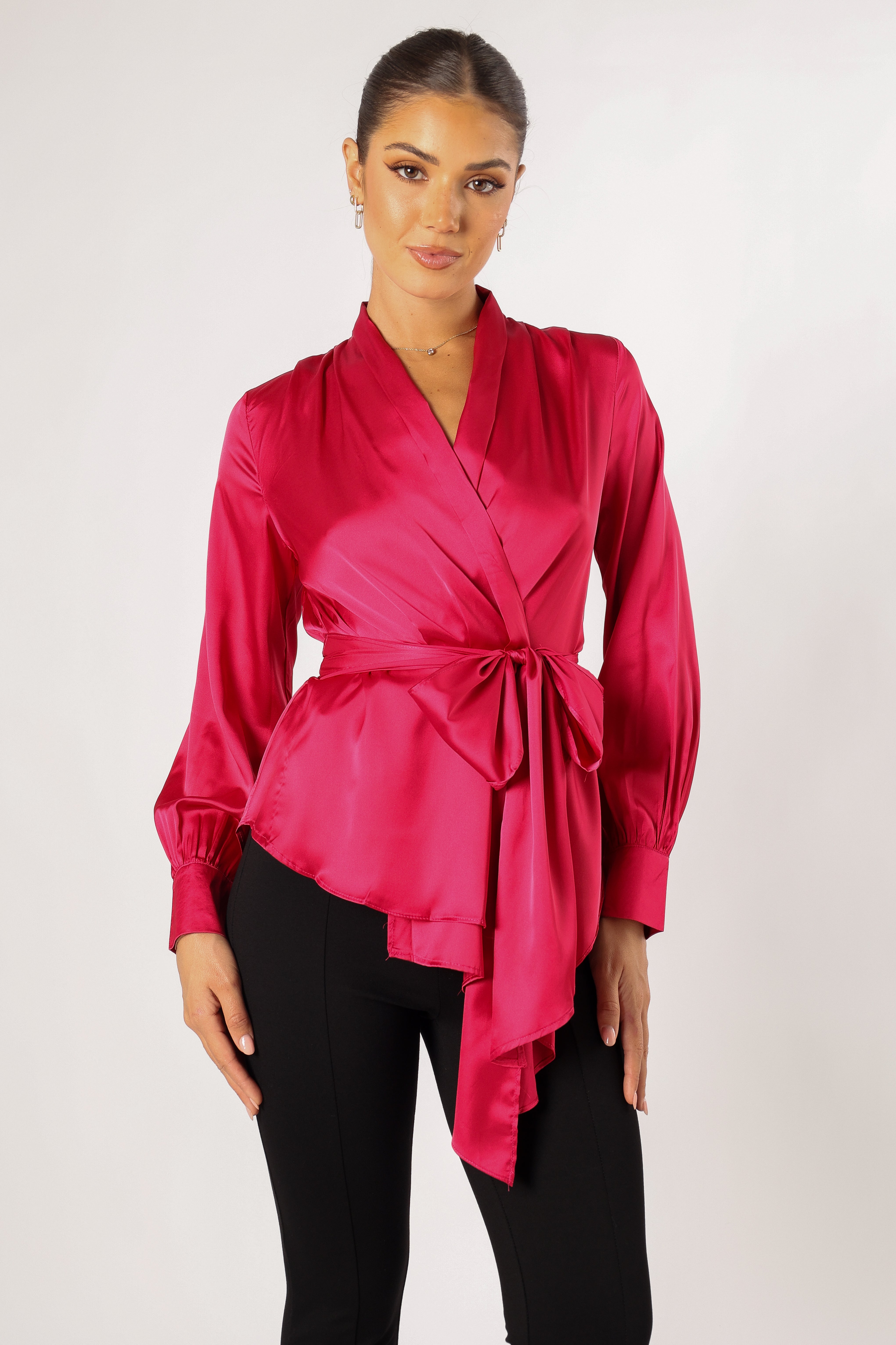 Petal and Pup USA TOPS Aydin Wrap Top - Magenta