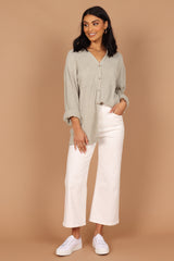 Petal and Pup USA TOPS Bobby Button Down Top - Sage Green