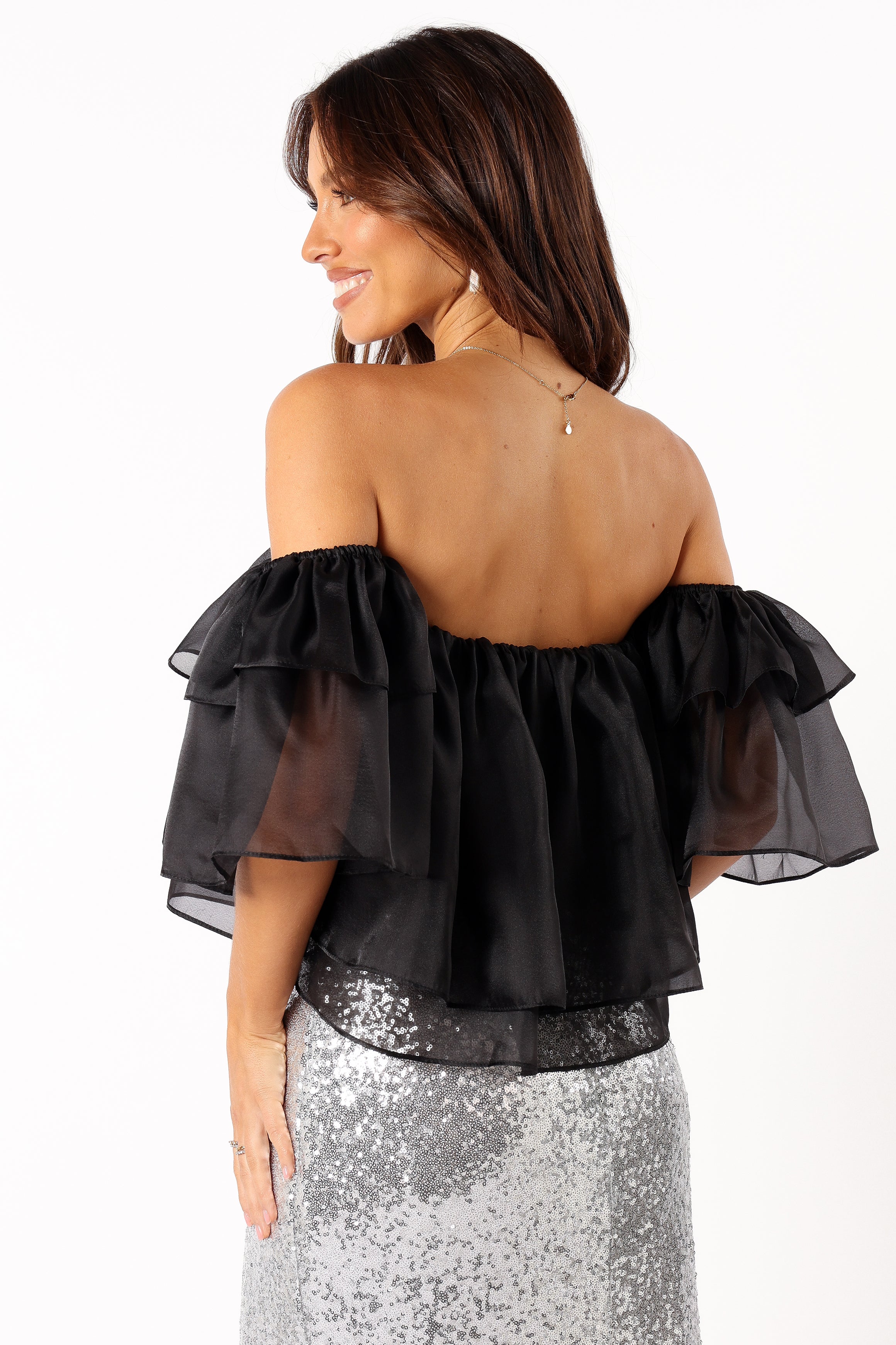 Petal and Pup USA TOPS Deedi Off Shoulder Top - Black
