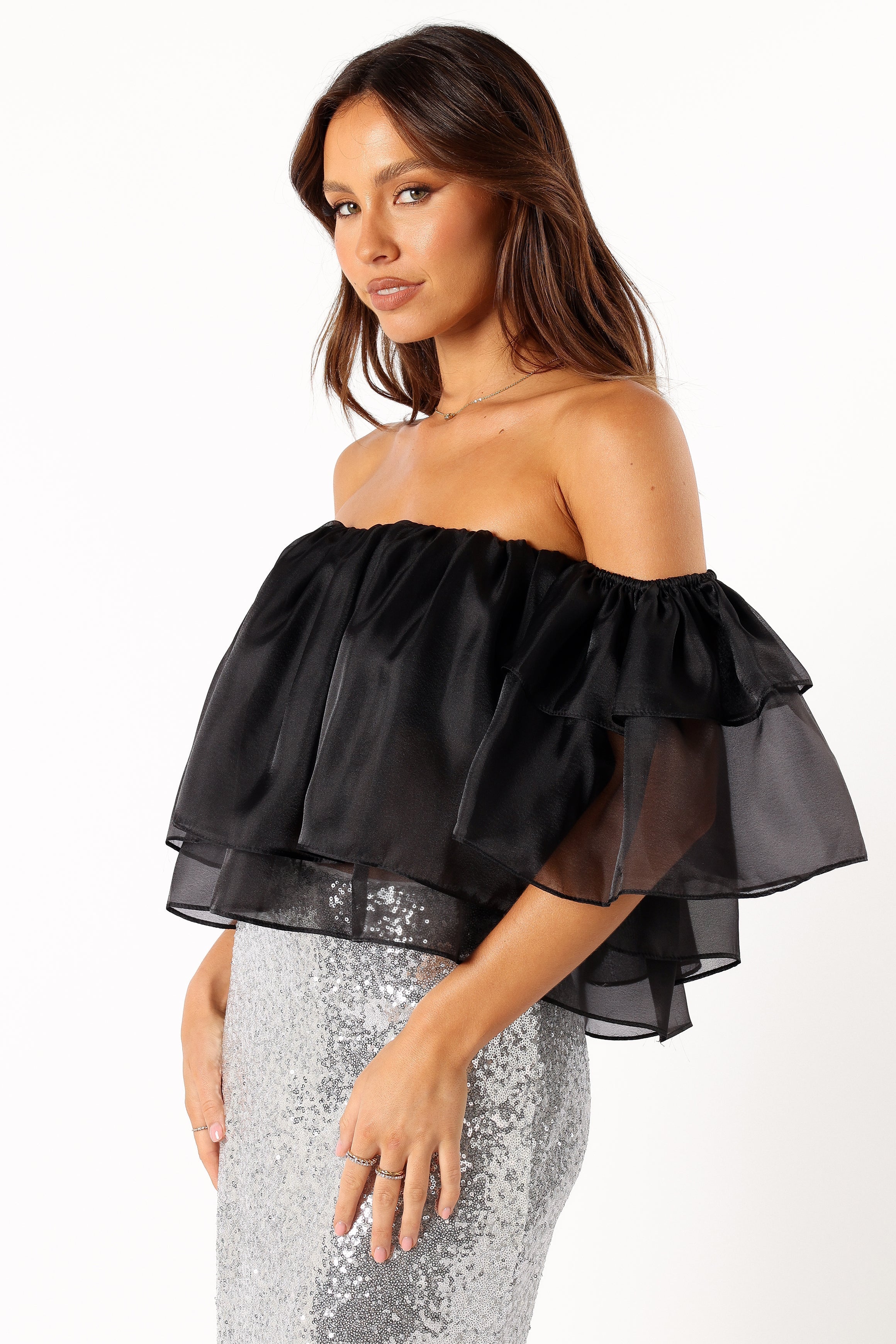 Petal and Pup USA TOPS Deedi Off Shoulder Top - Black