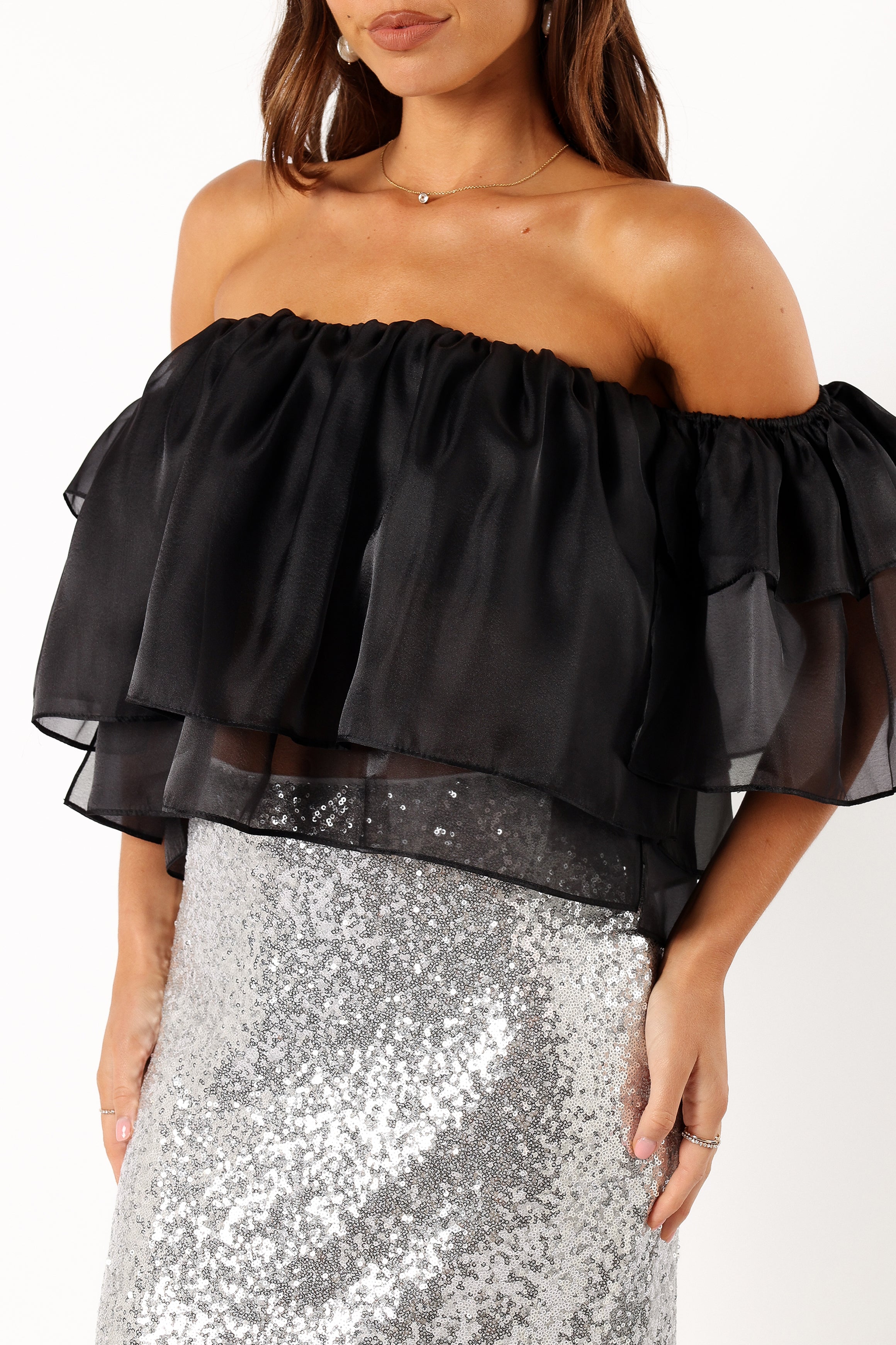 Petal and Pup USA TOPS Deedi Off Shoulder Top - Black
