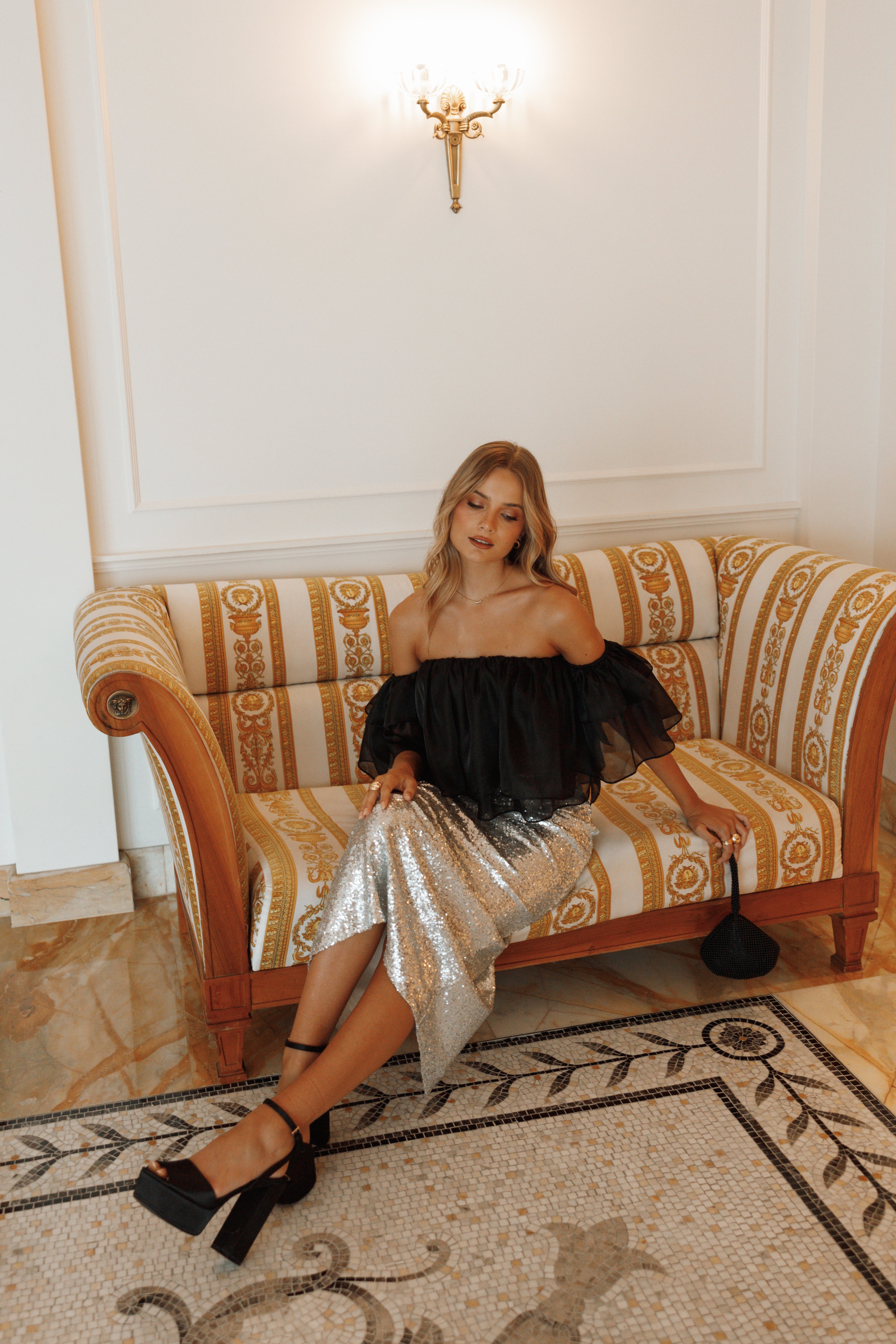 Petal and Pup USA TOPS Deedi Off Shoulder Top - Black