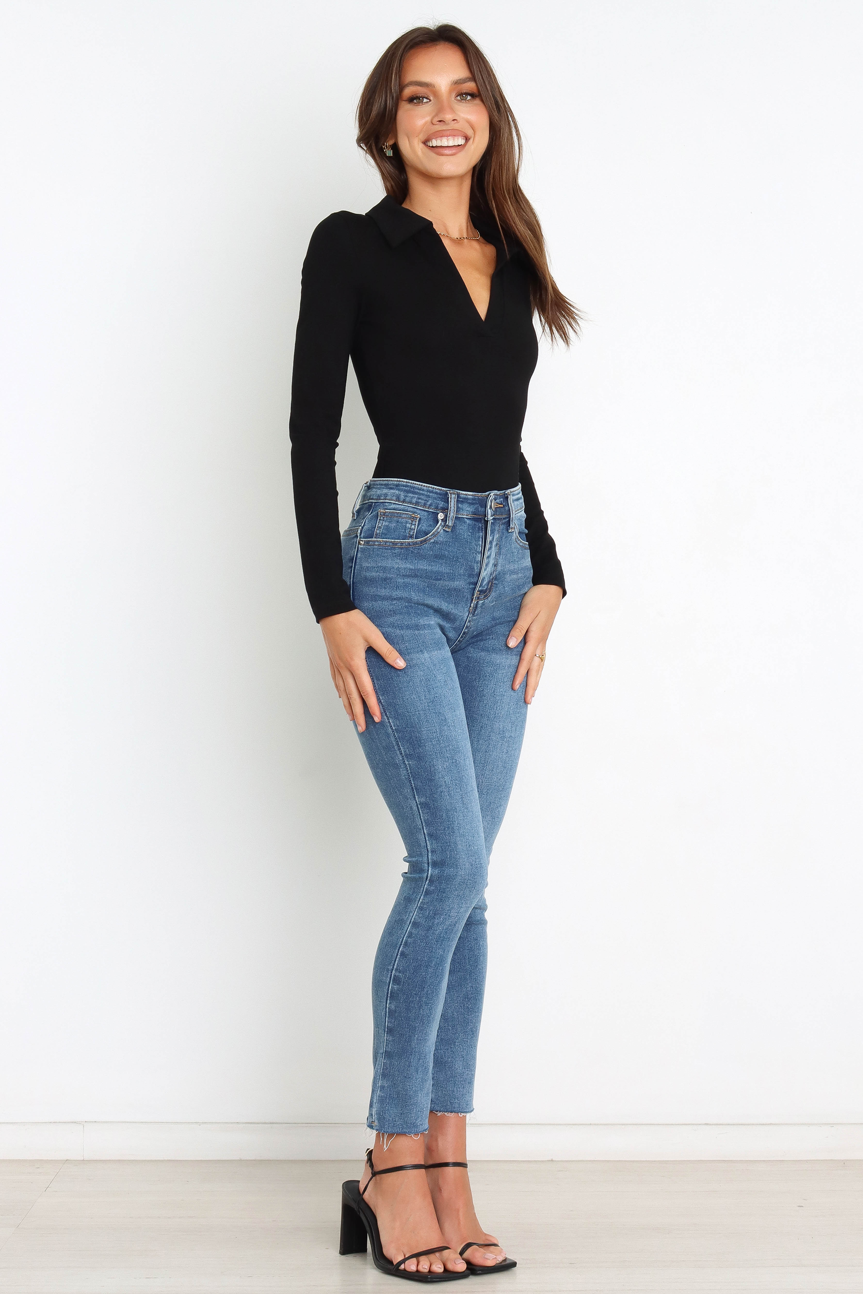 TOPS @Harper Bodysuit - Black