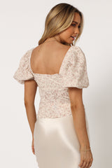 Petal and Pup USA TOPS Kayne Top - Ivory Pink