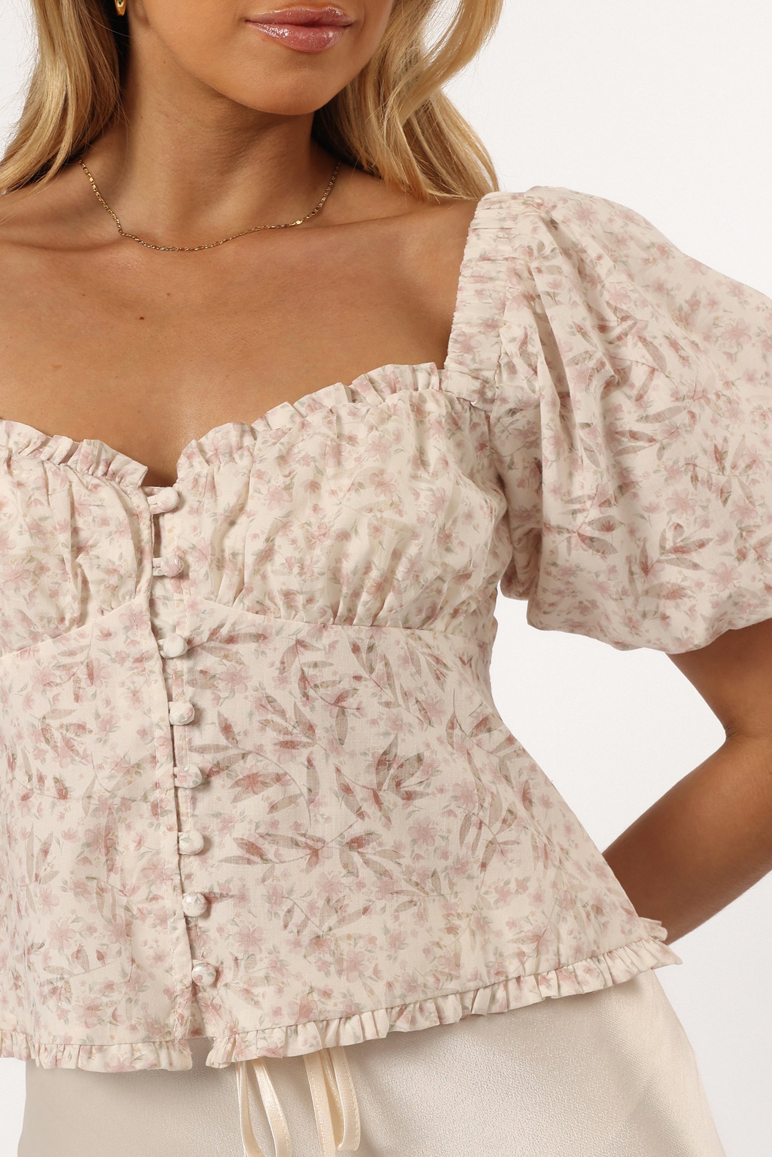 Petal and Pup USA TOPS Kayne Top - Ivory Pink