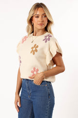 Petal and Pup USA TOPS Kinsley Floral Top - Cream Multi