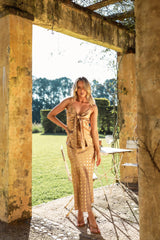 Petal and Pup USA TOPS Leif Tie Front Cami - Bronze/Gold