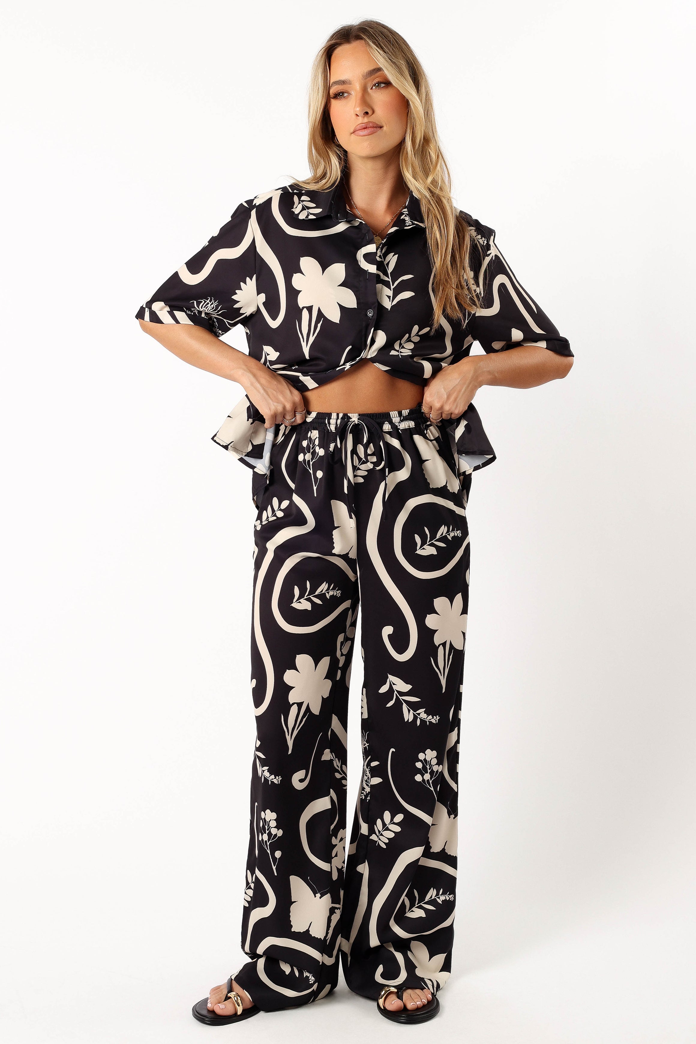 Petal and Pup USA TOPS Leo Shirt - Black Sand