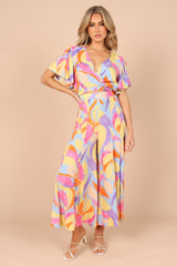 Petal and Pup USA TOPS Luis V Neck Cropped Top - Blue Multi