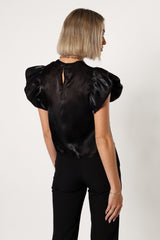 Petal and Pup USA TOPS Marianna Ruffle Sleeve Top - Black