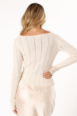 Petal and Pup USA TOPS Maya Long Sleeve Top - Cream