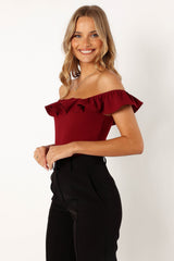 Petal and Pup USA TOPS Mikaela Bodysuit - Dark Red
