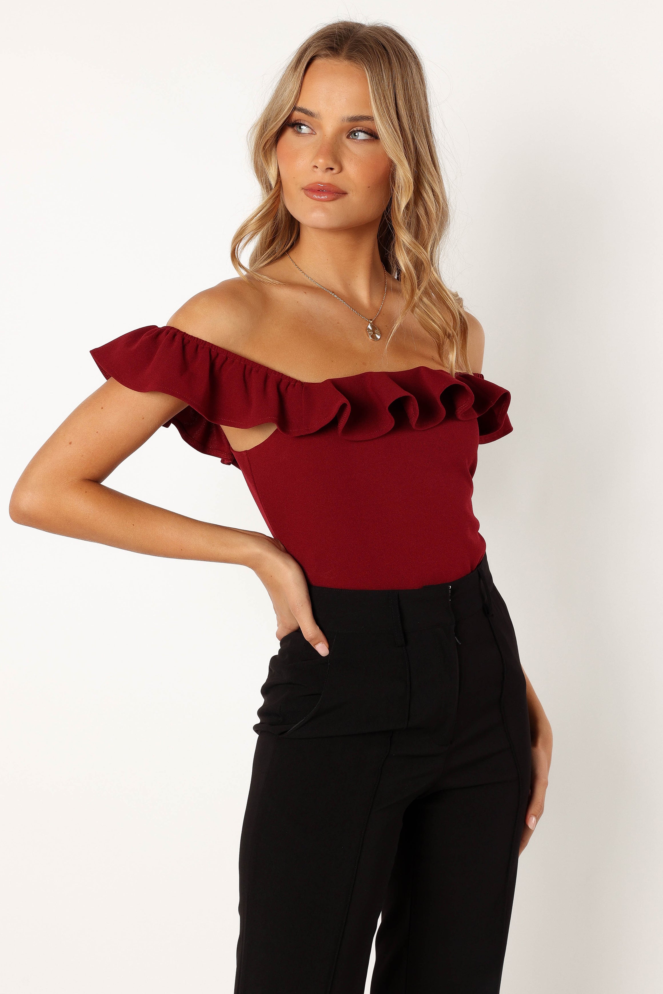 Petal and Pup USA TOPS Mikaela Bodysuit - Dark Red