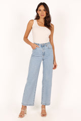 Petal and Pup USA TOPS Monique Ribbed Tank Top - White