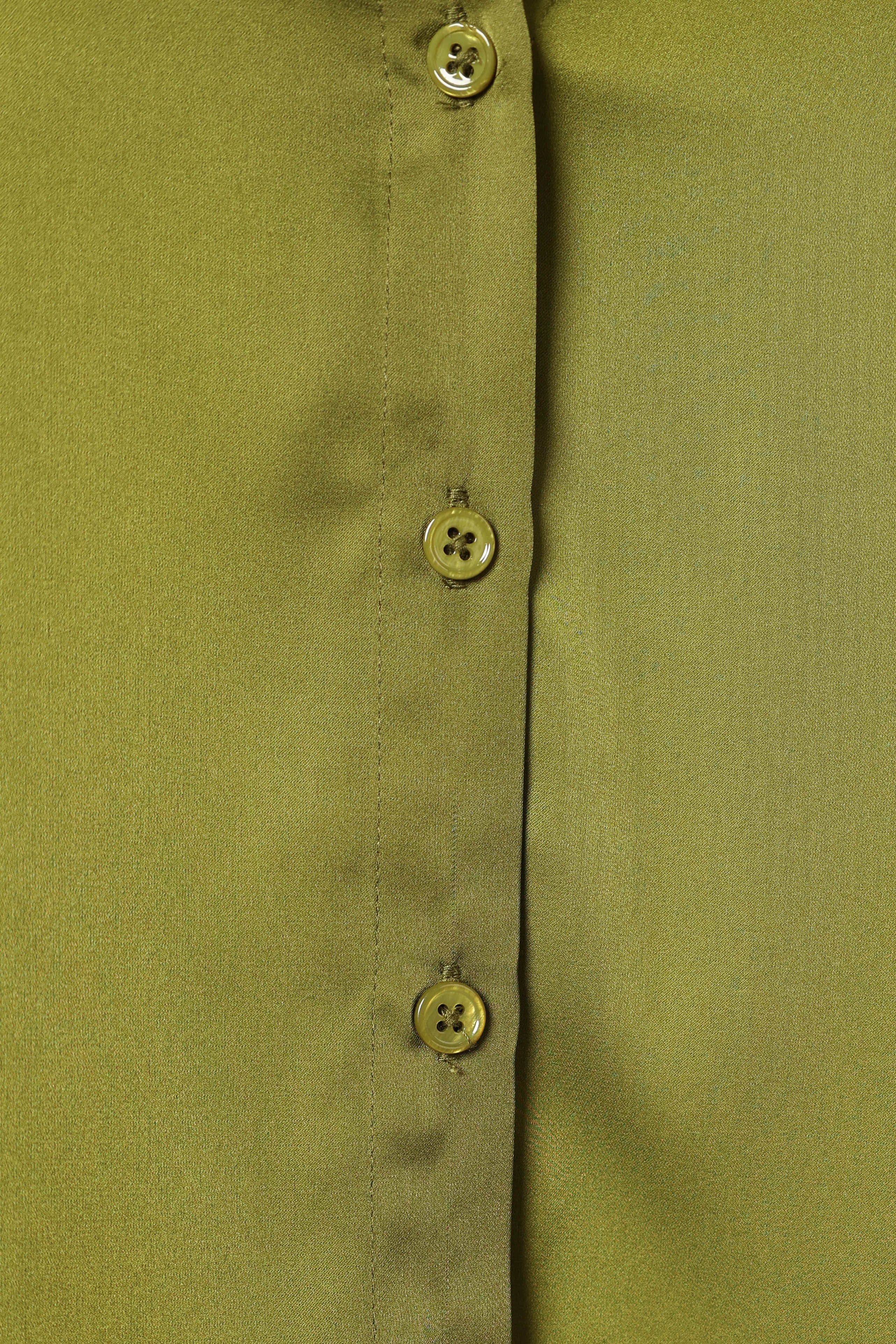Petal and Pup USA TOPS Narissa Satin Shirt - Palm Green