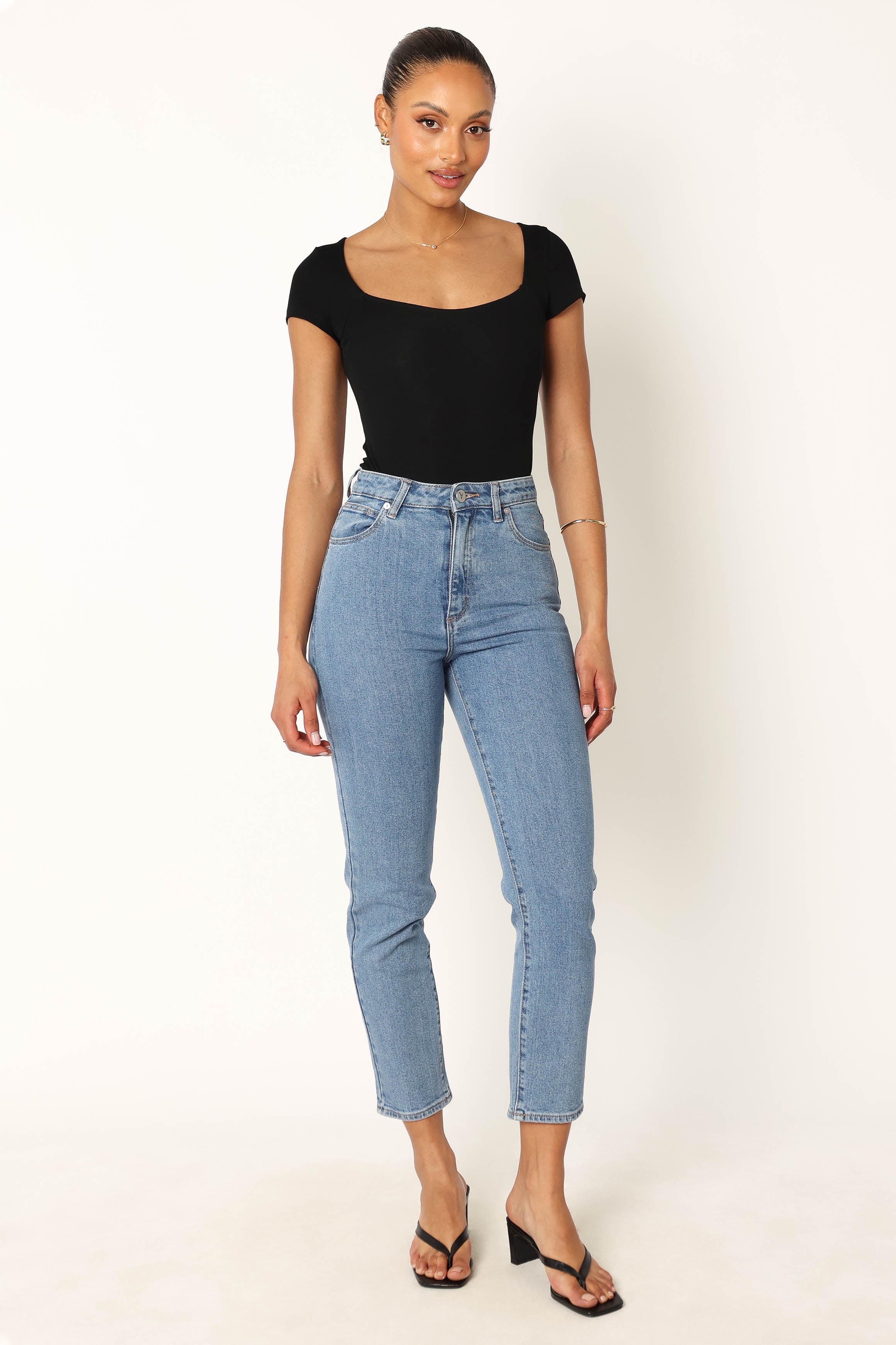 Petal and Pup USA TOPS Natalie Bodysuit - Black