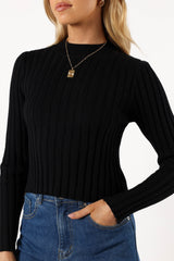 Petal and Pup USA TOPS Nila Knit Top - Black