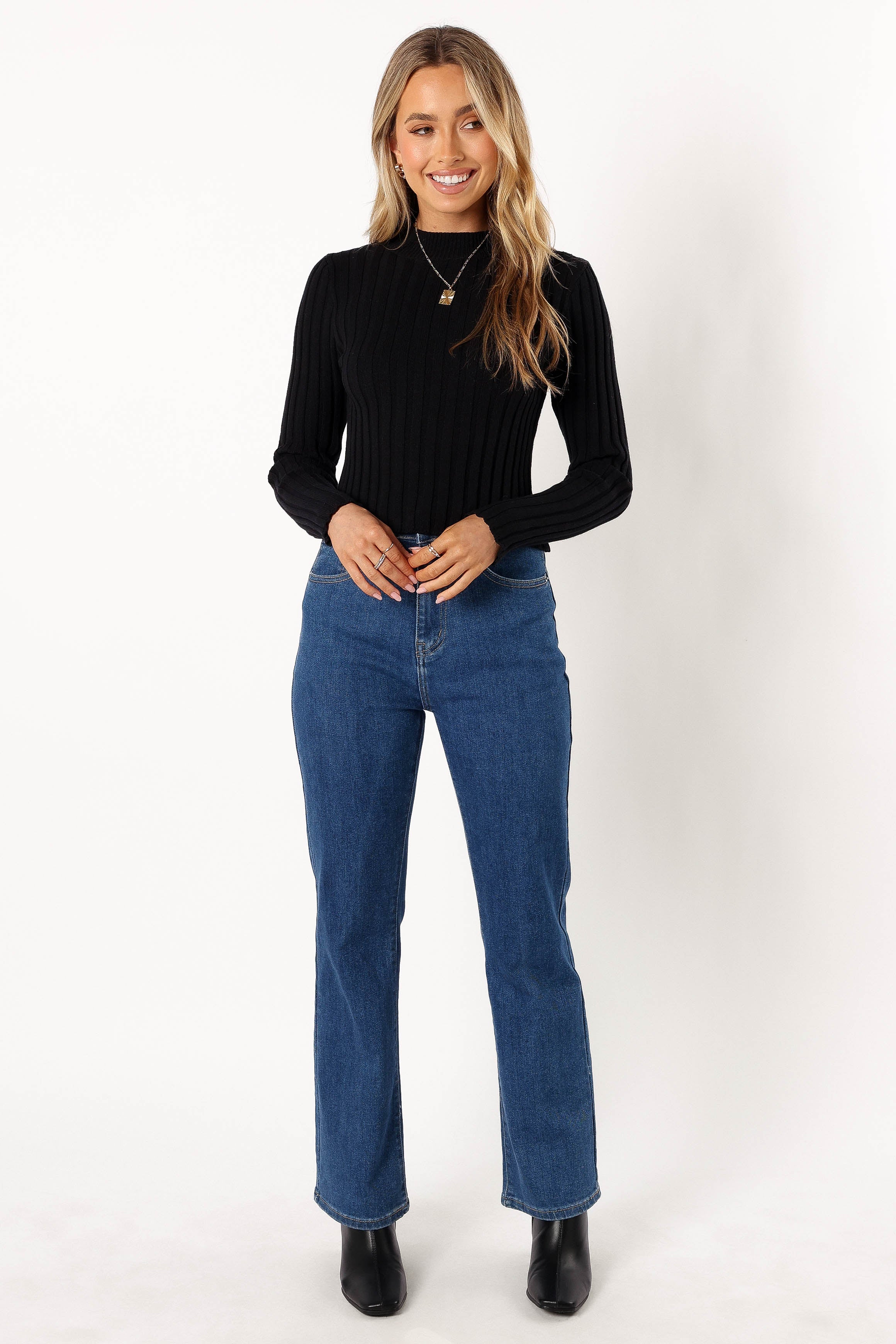 Petal and Pup USA TOPS Nila Knit Top - Black