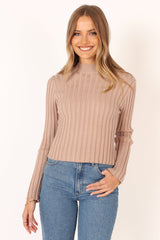 Petal and Pup USA TOPS Nila Knit Top - Mocha