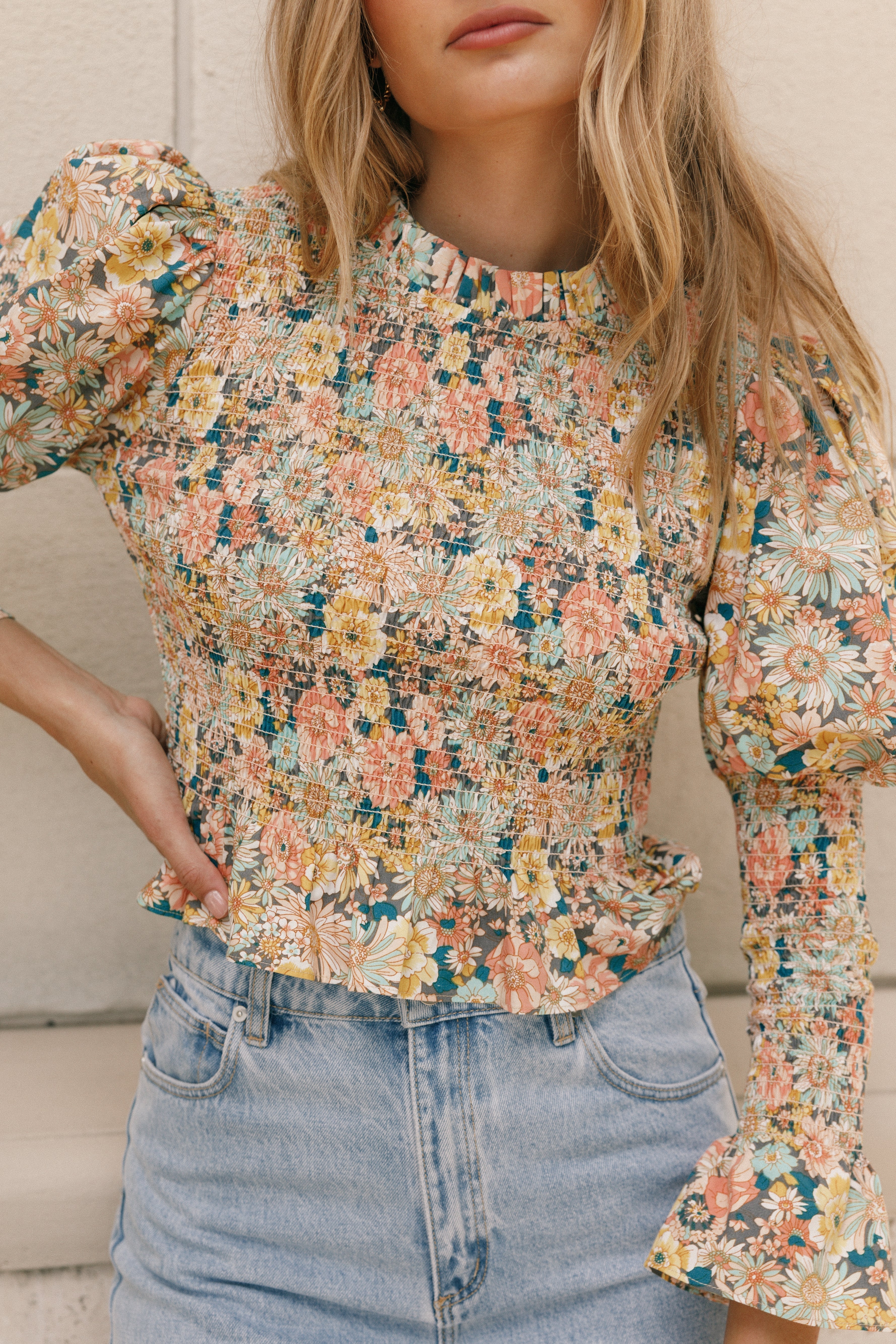 Petal and Pup USA TOPS Novah Long Sleeve Top - Floral