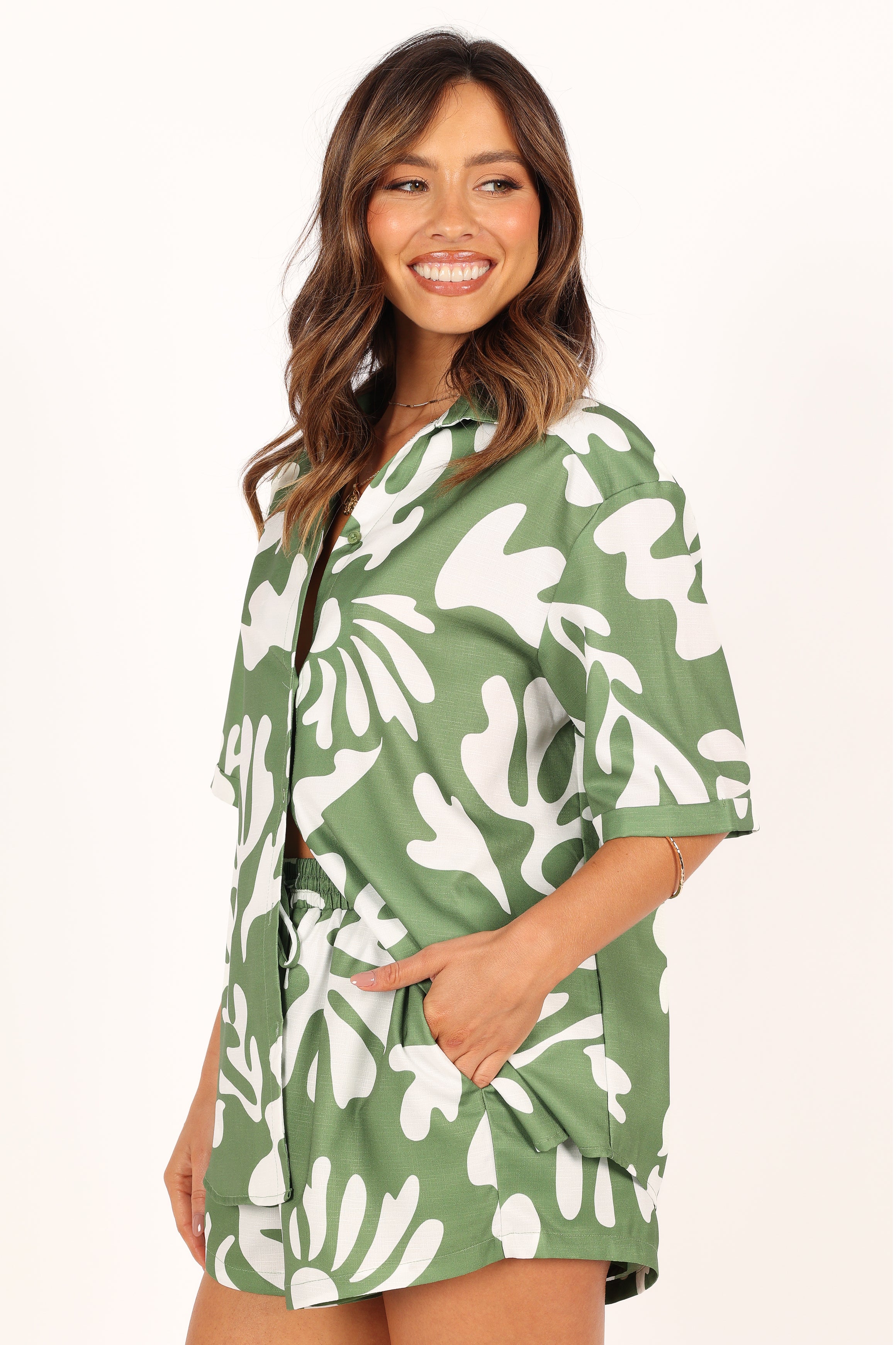 Petal and Pup USA TOPS Payton Shirt - Khaki