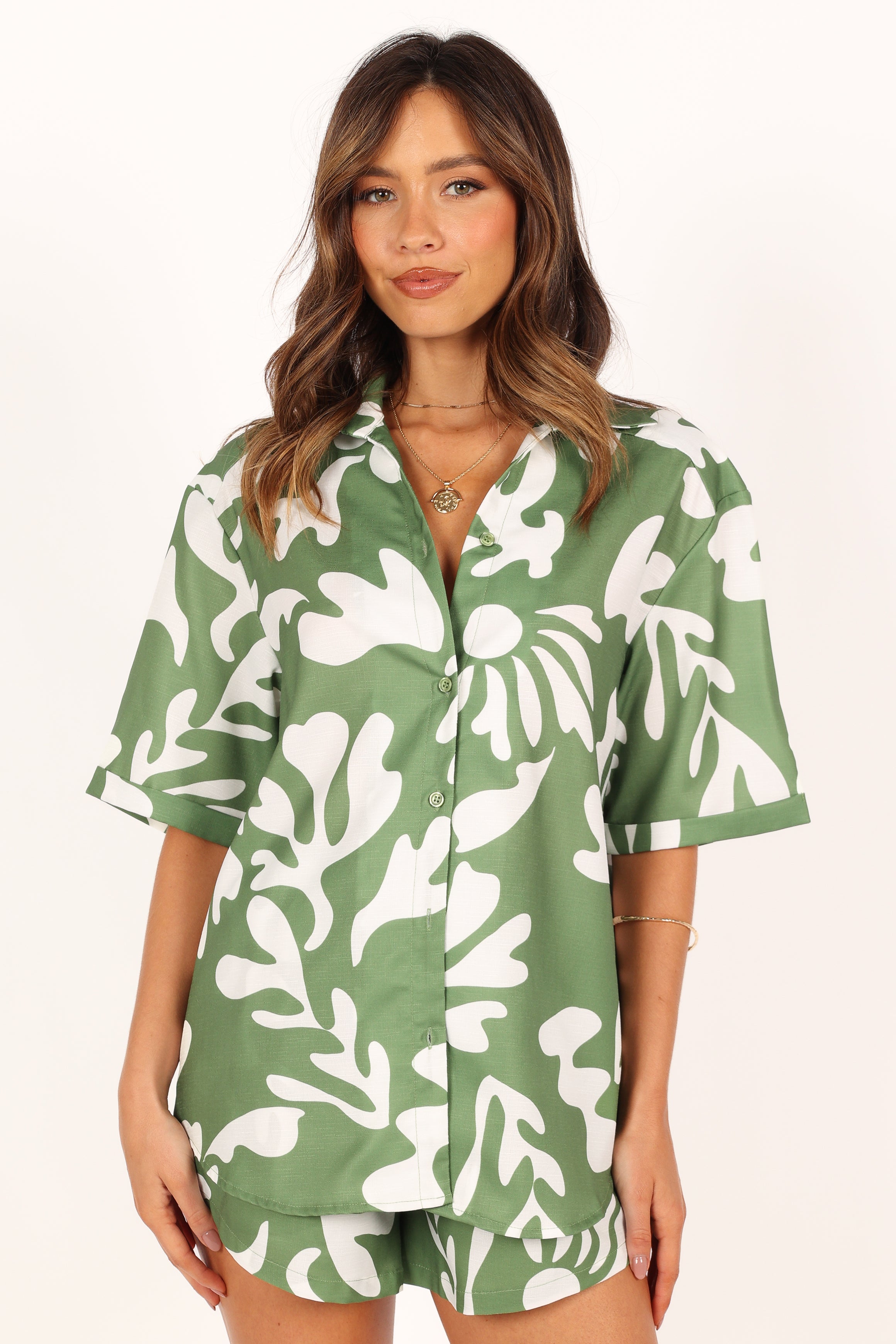 Petal and Pup USA TOPS Payton Shirt - Khaki